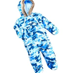 NWT * First Impressions Blue Camouflage Snowsuit 24 mo